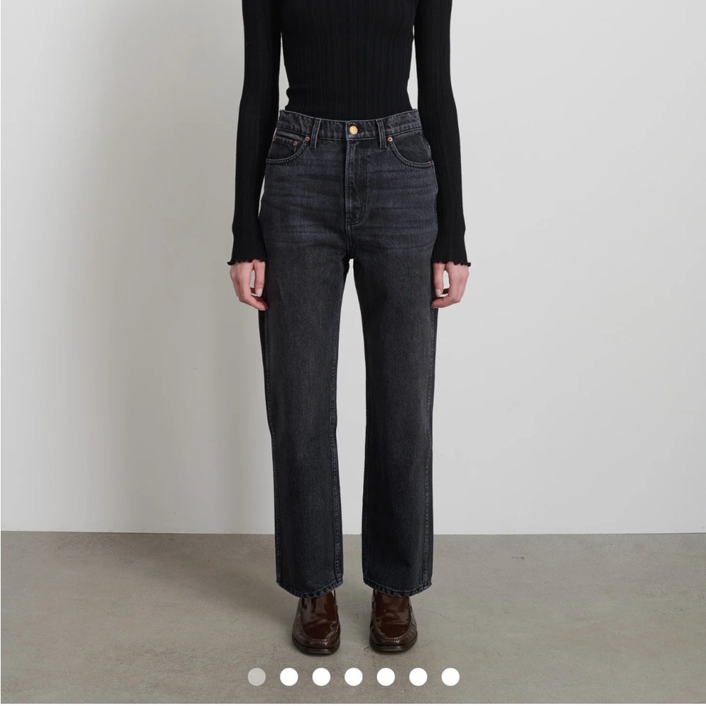 SOLD ON DEPOP B-SIDES PLEIN BLACK DENIM STRAIGHT LEG JEAN